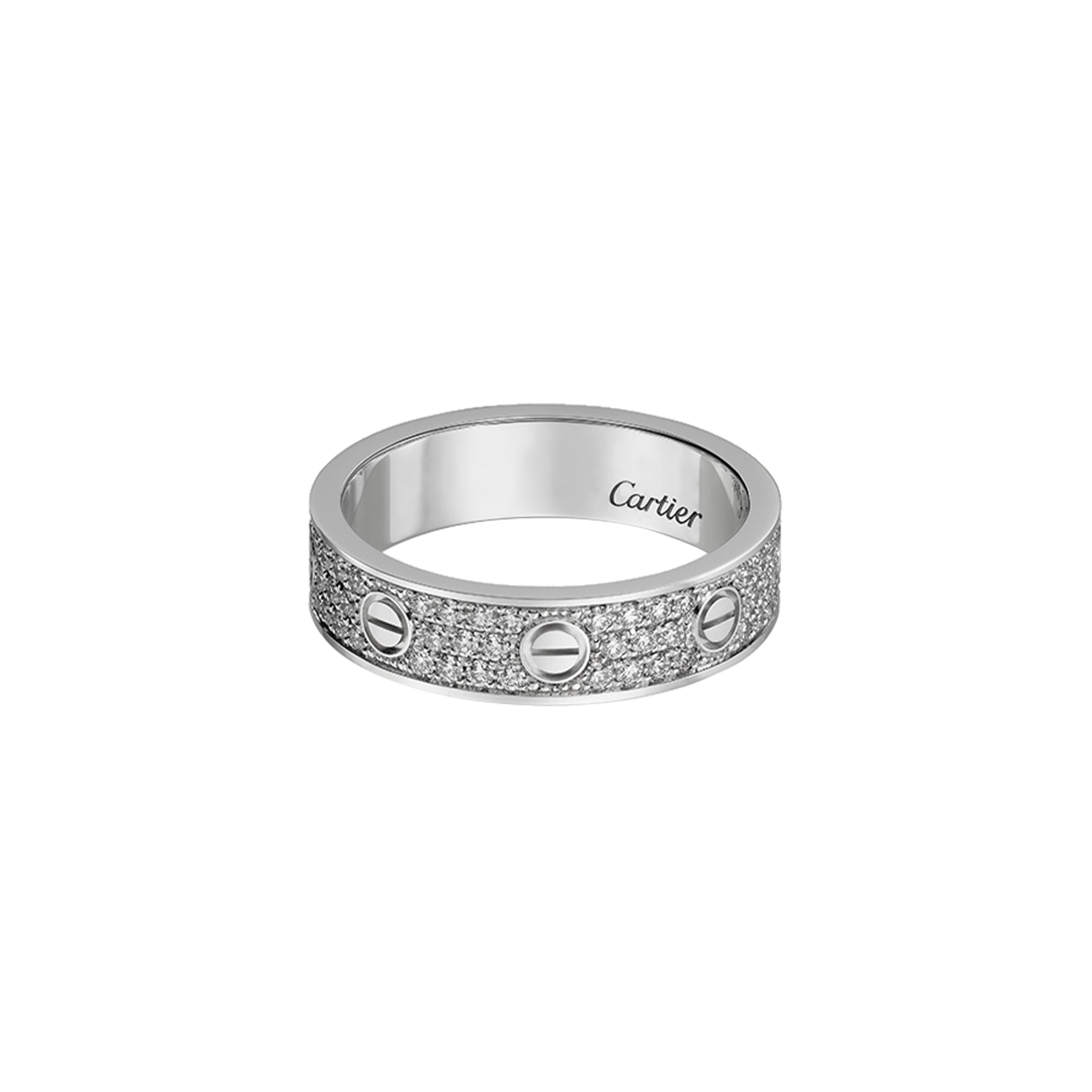 CARTIER  LOVE WEDDING BAND, DIAMOND-PAVED B4083400